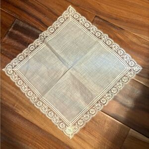 Vintage Irish Linen Lace Handkerchief Desco Northern‎ Ireland (0749)